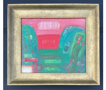 Костюченко В.К. "У колодца", 1997г. Холст, масло. Размер 32х37,5 см., с рамой 44х49 см. № 2856 (артикул №2856) - фото №1