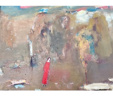 Костючкенко В.К "Осенний день", 1996г. Холст, масло. Размер 50х64,5 см. № 2857 (артикул №2857) - фото №2