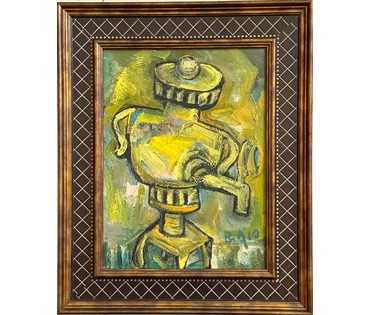 Акулов В.И. Авангард. Из серии "Самовары", 2010г. Холст, масло. Размер 30,5х40,5 см. (артикул №2860) - фото №1