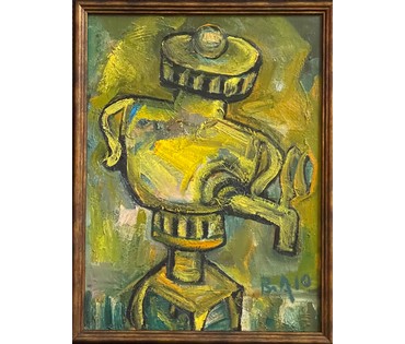 Акулов В.И. Авангард. Из серии "Самовары", 2010г. Холст, масло. Размер 30,5х40,5 см. (артикул №2860) - фото №4