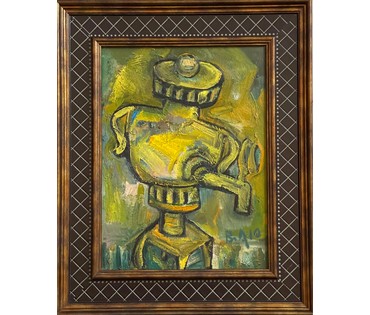 Акулов В.И. Авангард. Из серии "Самовары", 2010г. Холст, масло. Размер 30,5х40,5 см. (артикул №2860) - фото №6