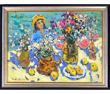 Потворова Т.В "За летним столом",2023г. Холст, масло.Размер 60х80 см. № 2893 (артикул №2893) - фото №3