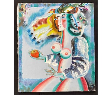 Зайцев Ю.К. (ЗЮК) "Благовест",2008г.Холст, масло. Размер 71х54 см. № 2904 (артикул №2904) - фото №2