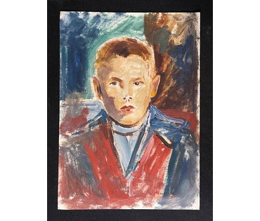Козловский А.С "Портрет". Бумага, масло. Размер 30х42 см. № 2934 (артикул №2934) - фото №1