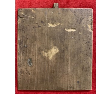 Икона, плакетка "Святой Георгий Победоносец", 19 век. Бронза, эмаль. Размер 8,5х9,3 см. № 2954 (артикул №2954) - фото №2