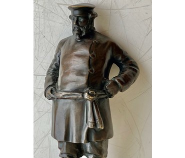 Скульптура "Русский купец", 20 век. Бронза, камень. Размер 15,5см. № 2975 (артикул №2975) - фото №3