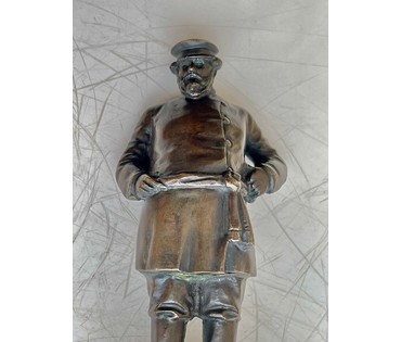 Скульптура "Русский купец", 20 век. Бронза, камень. Размер 15,5см. № 2975 (артикул №2975) - фото №4