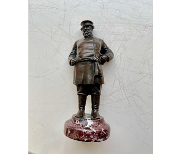 Скульптура "Русский купец", 20 век. Бронза, камень. Размер 15,5см. № 2975 (артикул №2975) - фото №1