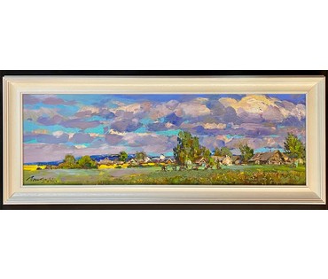 Пешкун В.П "Сочные травы",2022г. Холст, масло. Размер 30х90 см. № 2997 (артикул №2997) - фото №1