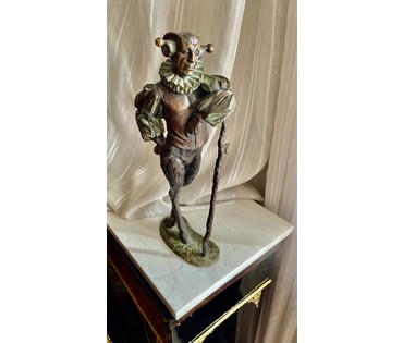 Минко В.М. Каталожная скульптура "Готический сатир",2007г. Бронза. Высота 38,5 см. № 3055 (артикул №3055) - фото №1