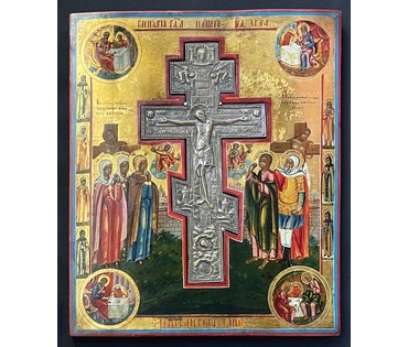 Распятие Господа нашего Иисуса Христа. Ветка, 19 век. Размер 52,5х44 см. № 3063 (артикул №3063) - фото №2