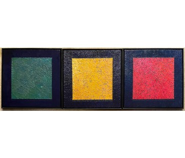 Криштапович С.Е "Жоўты квадрат-сымбаль Зямли",2010г. Холст, масло.Размер 71,5х71,5 см. № 3075 (артикул №3075) - фото №3