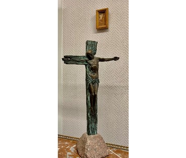 Минко В.Н. Каталожная скульптура "Голгофа", 2008г. Бронза, гранит. Высота 62 см. № 3077 (артикул №3077) - фото №6