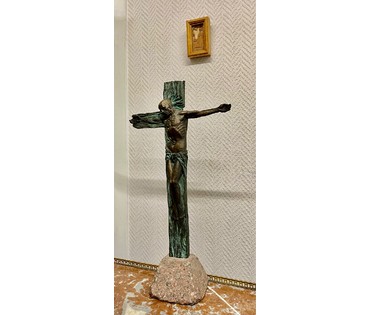 Минко В.Н. Каталожная скульптура "Голгофа", 2008г. Бронза, гранит. Высота 62 см. № 3077 (артикул №3077) - фото №5