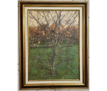 Зюзин Э.К "Измайловский парк.Осенний пейзаж", 1960г. Размер 48х35 см. № 3118 (артикул №3018) - фото №1