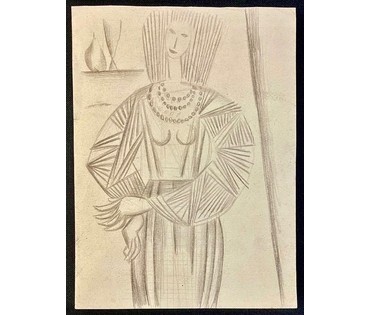 Кищенко А. М. Графика. Карандаш/бумага. Размер 44х36см. № 3147 Наличие и стоимость уточняйте! (артикул №3147) - фото №2