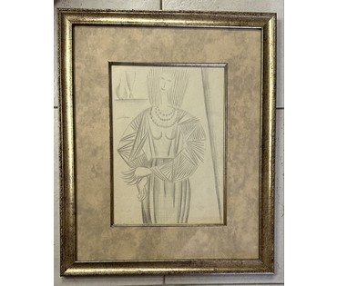 Кищенко А. М. Графика. Карандаш/бумага. Размер 44х36см. № 3147 Наличие и стоимость уточняйте! (артикул №3147) - фото №1