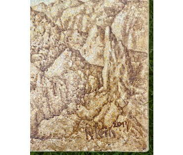 Почицкий В.В (dr. Klein) "Дмитрий Солунский", 2014г. Холст, масло, дерево. Размер 70,5х70,5 см. № 3188 (артикул №3188) - фото №6