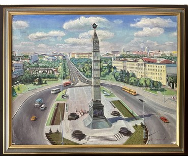Андросов В.А "Минск", 2001г. Холст, масло. Размер 63х81 см. № 3196 (артикул №3196) - фото №1
