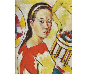 Каталожный Кищенко А.М "Маша", 1985г. Холст масло. Размер с рамой 44х56 см. № 3216 (артикул №3216) - фото №3