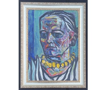 Кищенко А.М. Ранний "Мама", 1970г. Картон, масло. Размер 70х50 см. № 3228 (артикул №3228) - фото №3