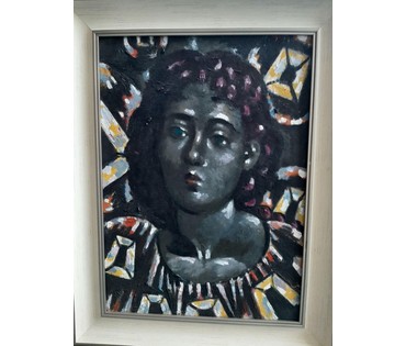 Кищенко А.М "Оля",1990г. Холст, масло. Размер 55х40 см. № 3266 (артикул №3266) - фото №4