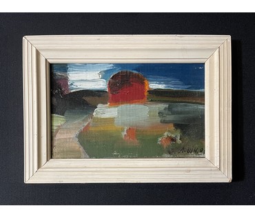Щемелёв Л.Д. Картон, масло. 1980-е г., в родной раме. Размер 27,5х19,5 см. № 3284 (артикул №3284) - фото №1