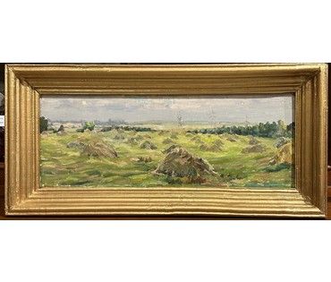 Бржозовский Г.Ф "Пейзаж", картон, масло.Размер 49х18 см. № 3479 (артикул №3479) - фото №1