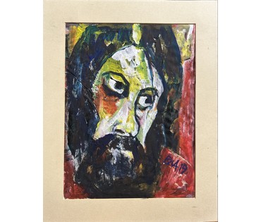 Акулов В.И "Григорий Р.", 2019г. Акрил, бумага. Размер 40х50 см. № 3484 (артикул №3484) - фото №1
