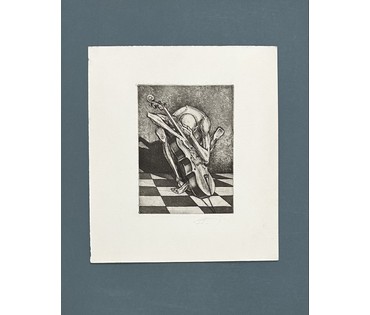 Кашкуревич А.М. Офорт из серии "Concerto Grosso". Размер 29х33 см. № 3493 (артикул №3493) - фото №1