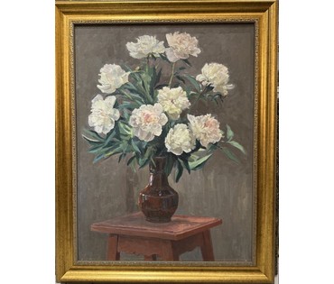 Бржозовский Г.Ф "Пионы". Холст, масло. Размер 60х80 см. № 3503 (артикул №3503) - фото №1