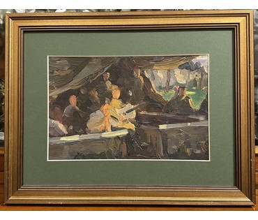 Стасевич И.Н. Этюд к работе "В минуты отдыха". Картон, масло. Размер 43,5х34 см. № 3562 (артикул №3562) - фото №1