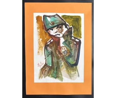Акулов В.И. Смешанная техника. 2011г. Размер с паспарту 70х50 см. № 3574 (артикул №3574) - фото №1