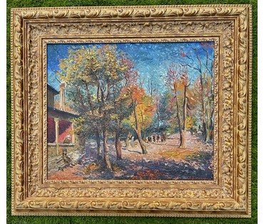 Скулме Уга. Пейзаж. Холст, масло. Размер 83х60,5 см., с рамой 104х91 см. № 3633 (артикул №3633) - фото №3