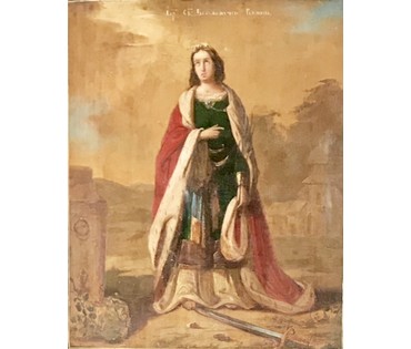 Святая Великомученица Варвара. Санкт-Петербург, конец XIX - начало XX в. (артикул №93) - фото №2