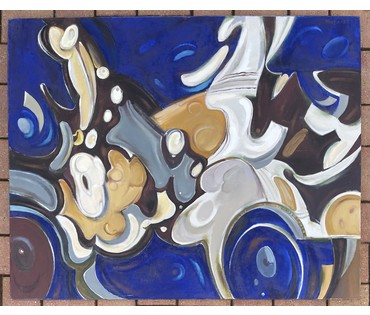Мара Алесь (Марочкин А.А) "Самокат", 2022г. Холст, масло.Размер 80 х100см. № 3672 (артикул №3672) - фото №6