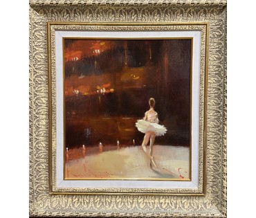 Буель Е.И "Балет", 2019г. Холст, масло, картон. Размер с рамой 68,5х73,5 см. № 3703 (артикул №3703) - фото №1