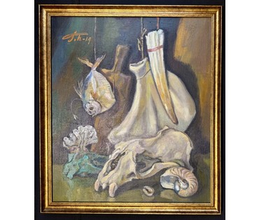 Поплавский Г.Г "Память странствий", 2014г. Холст, масло. Размер с рамой 68х78 см. № 3724 (артикул №3724) - фото №1