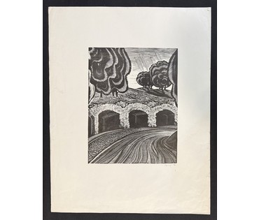 Селещук Н.М. Литография. 1975г. Размер 42х54 см. № 3779 (артикул №3779) - фото №2