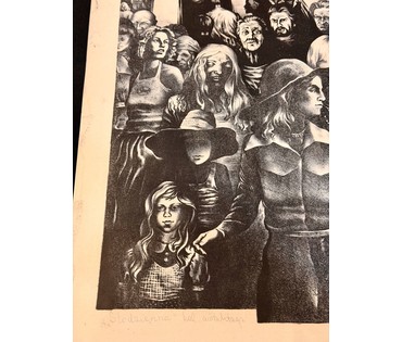 Селещук Н.М. Каталожная цветная автолитография. "Каждый день",цветная автолитография, 1977 г. Размер с рамой 69х82 см. № 3784 (артикул №3784) - фото №3