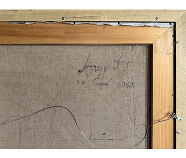 Азгур Г.Г (Горелова) "Сирень",1969 г. Холст, масло. Размер с рамой 79х109 см. № 3793 (артикул №3793) - фото №6