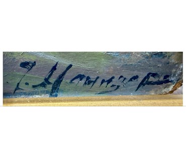 Манизер Г.М "Пейзаж". Картон, масло. Размер с рамой 64х84 см. № 3842 (артикул №3842) - фото №7