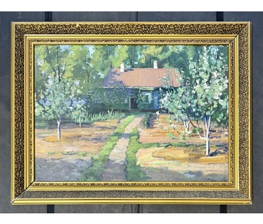 Манизер Г.М "Пейзаж". Картон, масло. Размер с рамой 64х84 см. № 3842 (артикул №3842) - фото №2