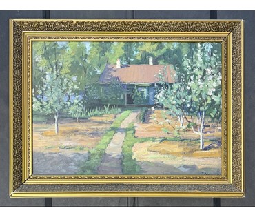 Манизер Г.М "Пейзаж". Картон, масло. Размер с рамой 64х84 см. № 3842 (артикул №3842) - фото №5