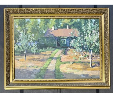 Манизер Г.М "Пейзаж". Картон, масло. Размер с рамой 64х84 см. № 3842 (артикул №3842) - фото №6