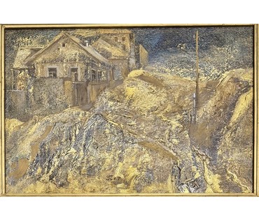 Скрипниченко Г.С. Минск "Паміж вуліцай Варвашэні і Стараслабоцкай",1967г. Смешанная техника. Размер с рамой 58х43 см. № 3915 БРОНЬ (артикул №3915) - фото №7