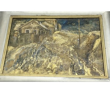 Скрипниченко Г.С. Минск "Паміж вуліцай Варвашэні і Стараслабоцкай",1967г. Смешанная техника. Размер с рамой 58х43 см. № 3915 БРОНЬ (артикул №3915) - фото №2