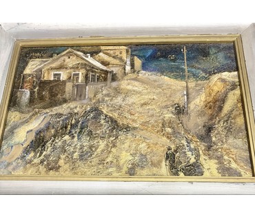 Скрипниченко Г.С. Минск "Паміж вуліцай Варвашэні і Стараслабоцкай",1967г. Смешанная техника. Размер с рамой 58х43 см. № 3915 БРОНЬ (артикул №3915) - фото №3