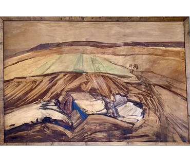 Цвирко В.К. Народный художник. ДВП, темпера. Нёманский край. 1973г. Размер 200х140 см. № 3848 (артикул №3848) - фото №2