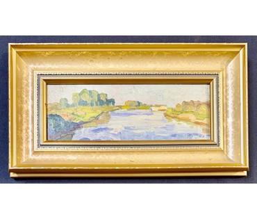 Кубарев В.Г. Этюд. Картон, масло. Размер 23х42 см. № 3858 (артикул №3858) - фото №4